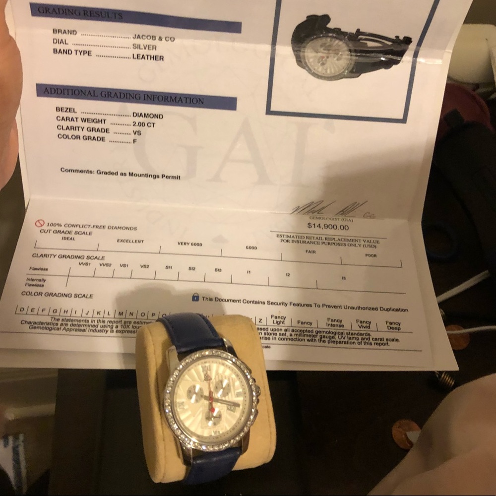 Unisex Jacob & Co watch 2.00 diamond bezel 36mm